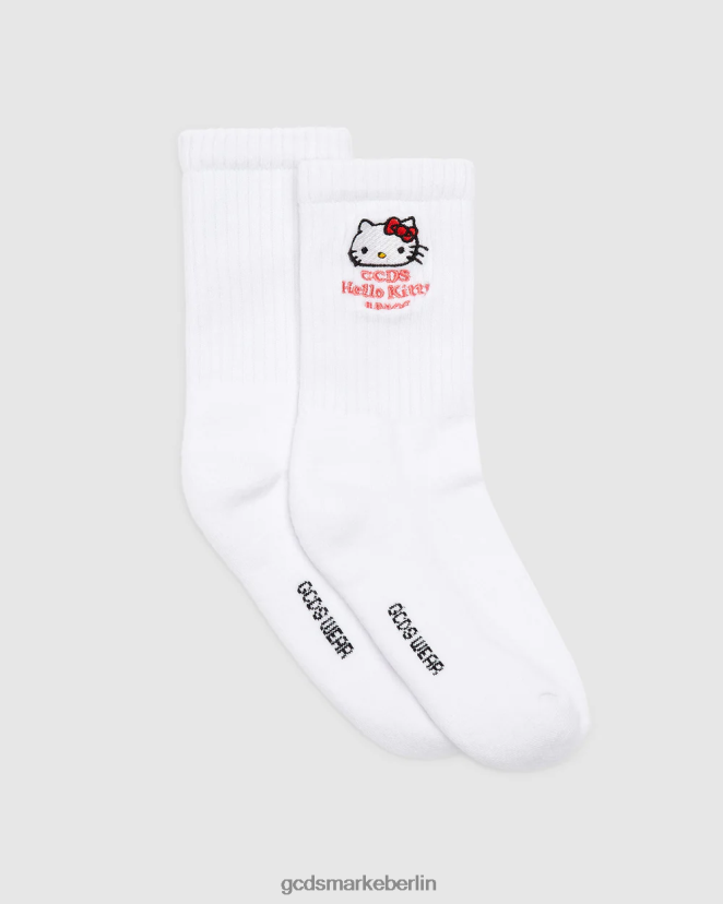 GCDS Kinder Junior-Hallo-Kitty-Socken LP42F768 Weiß Zubehörteil