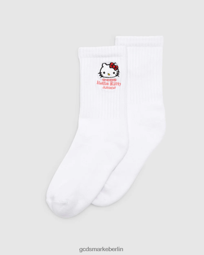 GCDS Kinder Junior-Hallo-Kitty-Socken LP42F768 Weiß Zubehörteil