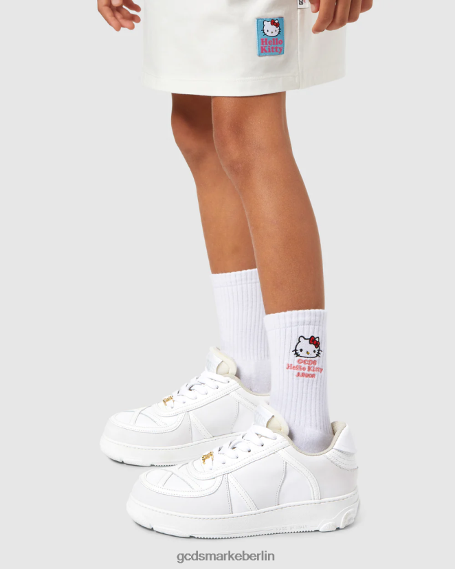 GCDS Kinder Junior-Hallo-Kitty-Socken LP42F768 Weiß Zubehörteil