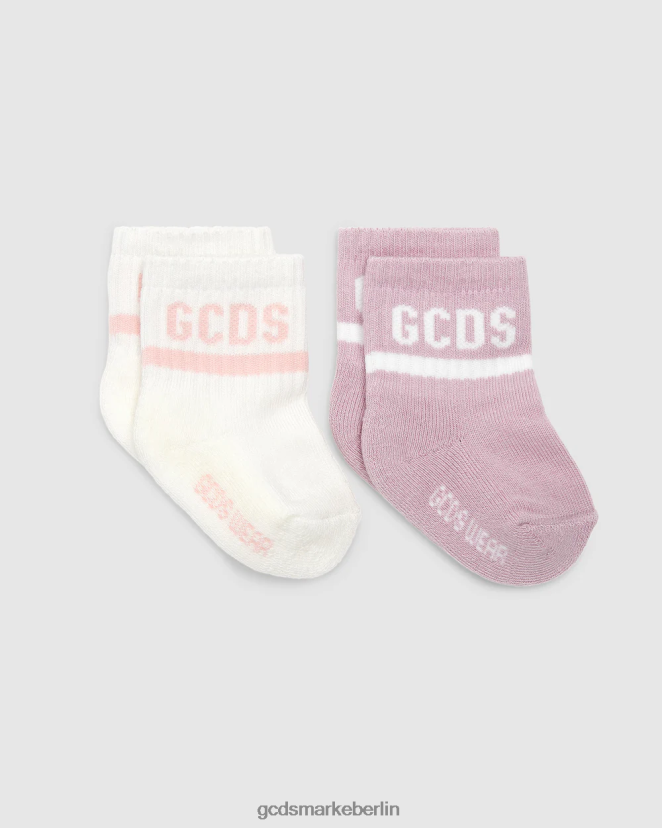 GCDS Kinder Zweiteiliges Sockenset mit Logoband LP42F648 lila Zubehörteil