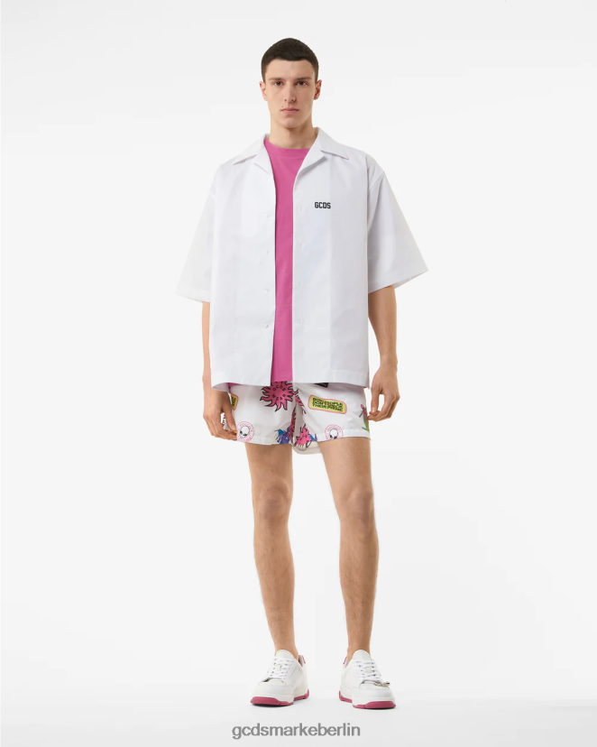 GCDS Männer Allover-Surf-Wido-Badeshorts LP42F154 Mehrfarbig Kleidung