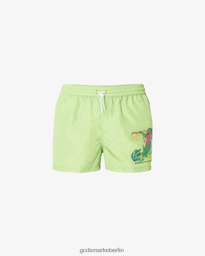 GCDS Männer Surfen wirdo Badeshorts LP42F157 Kalk Kleidung