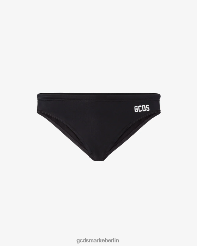 GCDS Männer klassischer Slip mit Logo LP42F159 Schwarz Kleidung