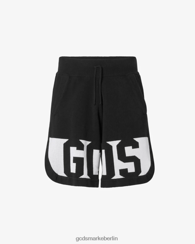 GCDS Männer Bermuda mit niedrigem Bund LP42F115 Schwarz Kleidung
