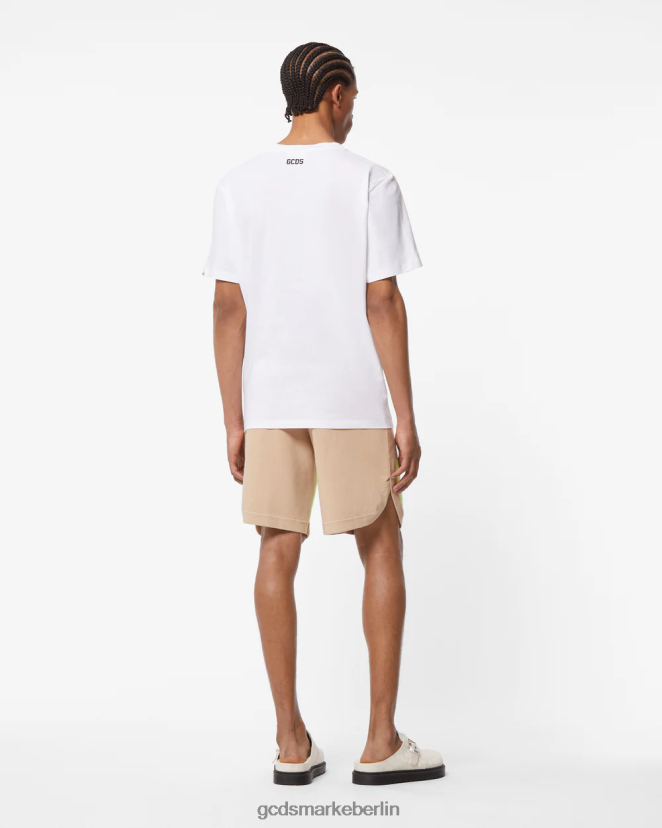 GCDS Männer Bermuda mit niedrigem Bund LP42F116 Beige Kleidung
