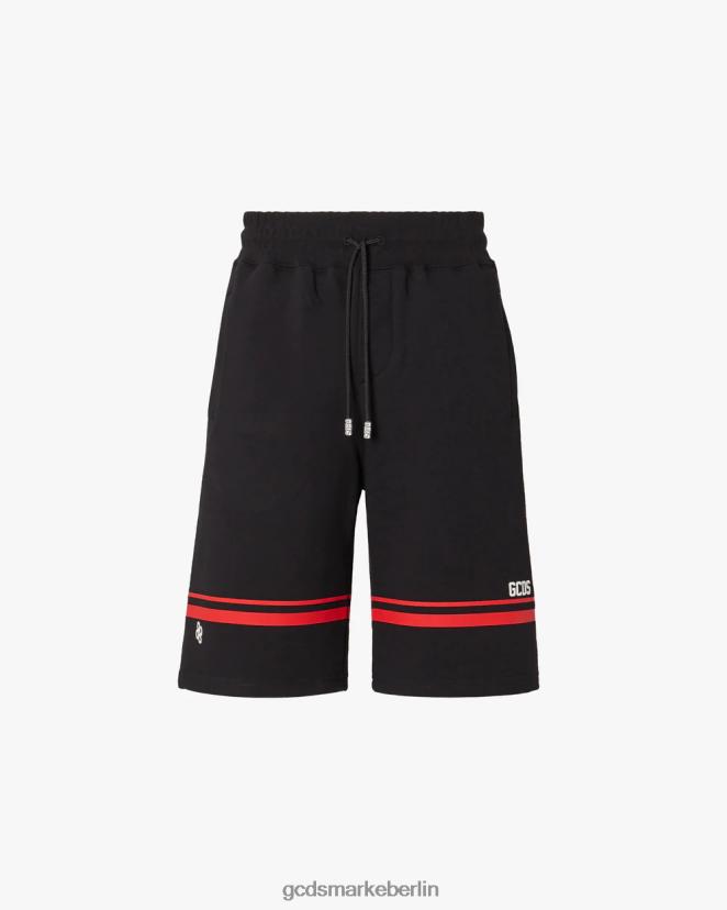 GCDS Männer Bermuda mit niedrigem Logoband LP42F139 Schwarz Kleidung