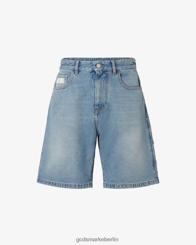 GCDS Männer Bucket-Denim-Bermuda LP42F134 neues hellblau Kleidung