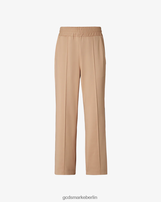 GCDS Männer Jogginghose mit reflektierendem Logo-Print LP42F129 Beige Kleidung