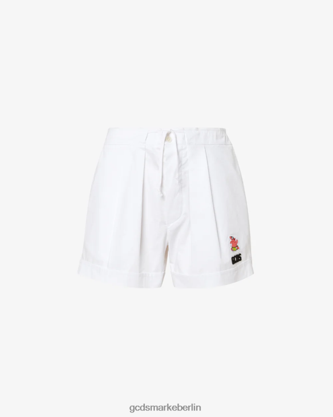GCDS Männer Patrick Basic-Shorts LP42F121 Weiß Kleidung