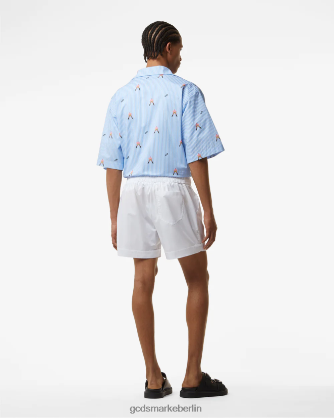 GCDS Männer Patrick Basic-Shorts LP42F121 Weiß Kleidung