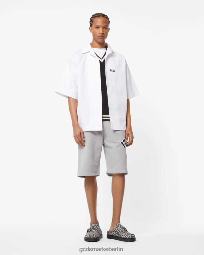 GCDS Männer SpongeBob Italico Basic Bermuda LP42F137 grau Kleidung