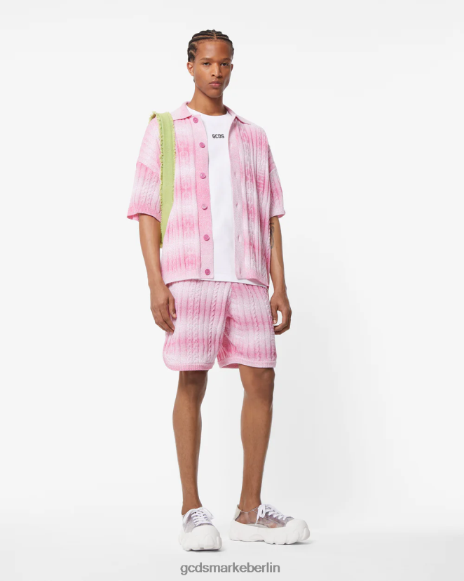 GCDS Männer Zöpfe verschlechtern Shorts LP42F114 Fuchsie Kleidung