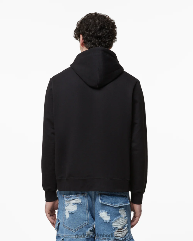 GCDS Männer Normaler Kapuzenpullover mit Spongebob-Italico-Print LP42F53 Schwarz Kleidung