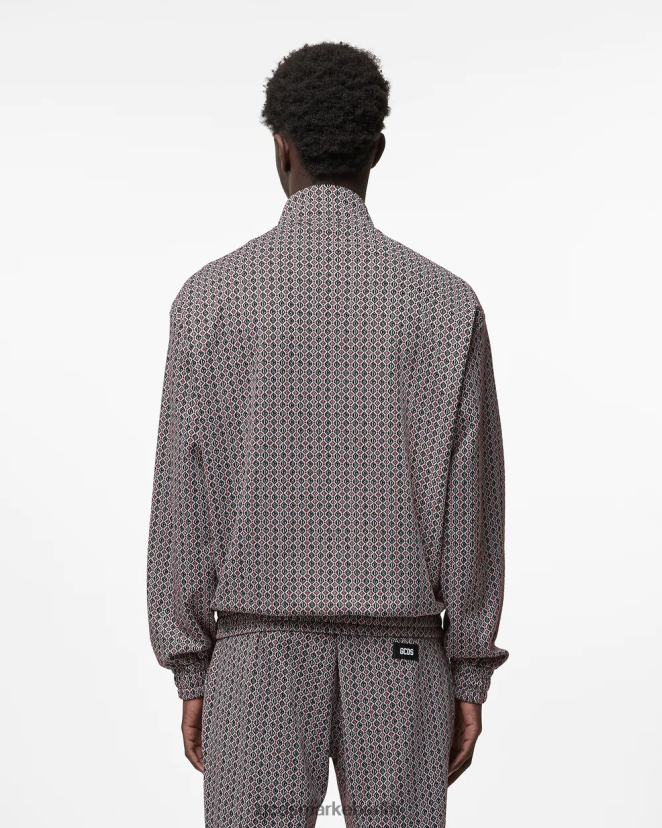 GCDS Männer Trainingsoberteil mit Jacquard-Mikrologo LP42F50 Mehrfarbig Kleidung
