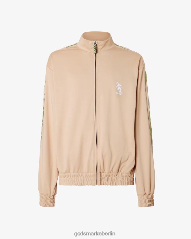 GCDS Männer Trainingsoberteil mit reflektierendem Logo-Print LP42F48 Beige Kleidung