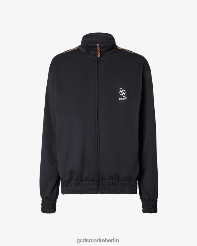 GCDS Männer Trainingsoberteil mit reflektierendem Logo-Print LP42F49 Schwarz Kleidung