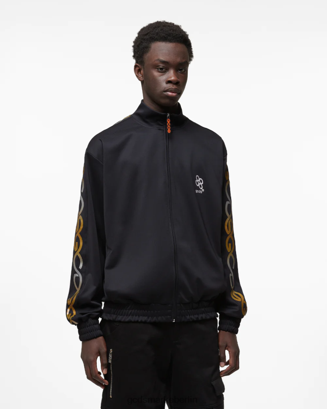 GCDS Männer Trainingsoberteil mit reflektierendem Logo-Print LP42F49 Schwarz Kleidung