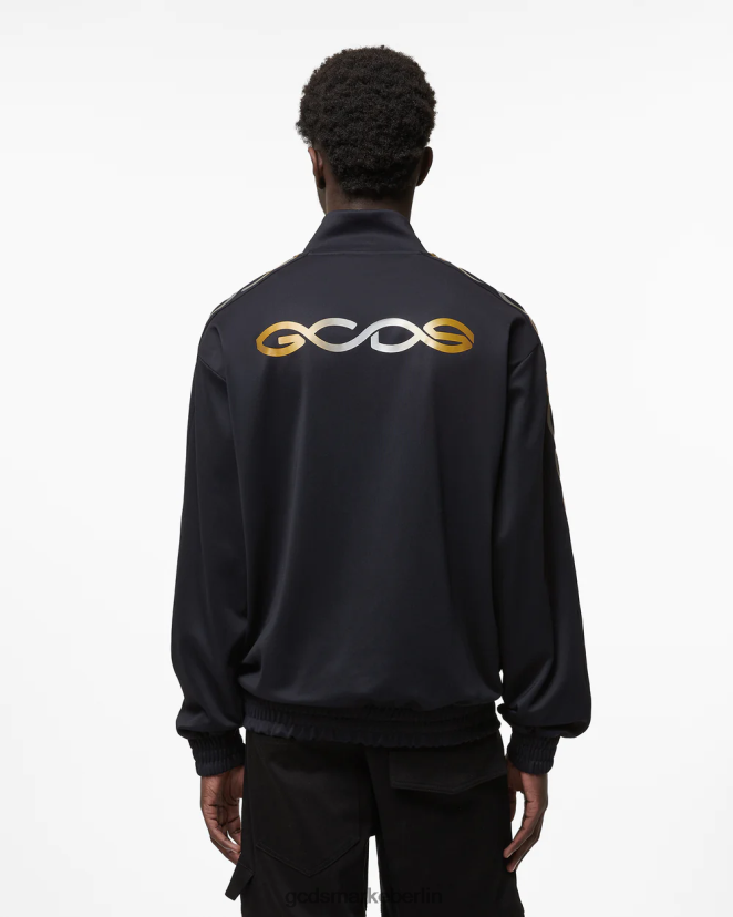 GCDS Männer Trainingsoberteil mit reflektierendem Logo-Print LP42F49 Schwarz Kleidung