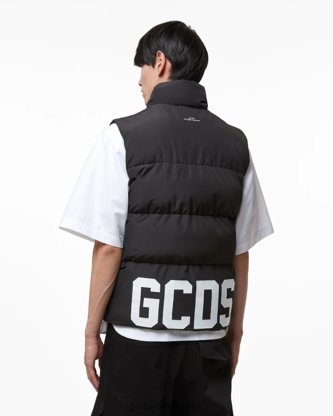 GCDS Männer Puffärmel-Weste mit niedrigem Band LP42F11 Weiß Kleidung