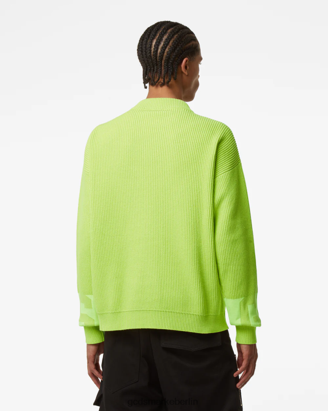 GCDS Männer Pullover aus Baumwolle mit niedrigem Bund LP42F34 Kalk Kleidung