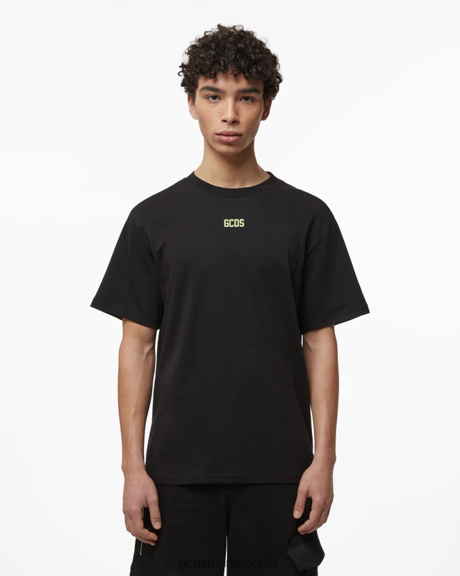 GCDS Männer Normales T-Shirt mit Öko-Logo LP42F108 Kalk Kleidung