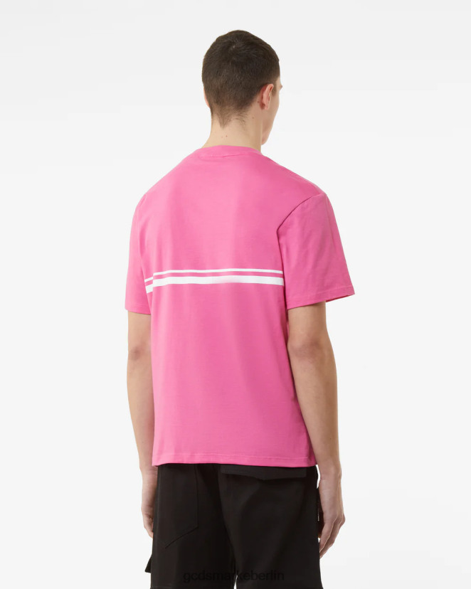 GCDS Männer Normales T-Shirt mit niedrigem Logoband LP42F93 Fuchsie Kleidung