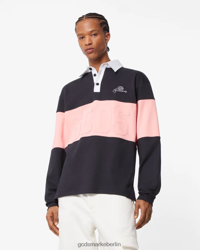 GCDS Männer Poloshirt mit Kittho-Stickerei und Bandlogo LP42F104 Mehrfarbig Kleidung