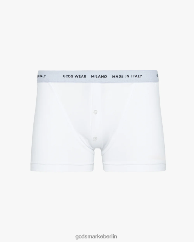 GCDS Männer Basic-Boxershorts LP42F145 Weiß Kleidung