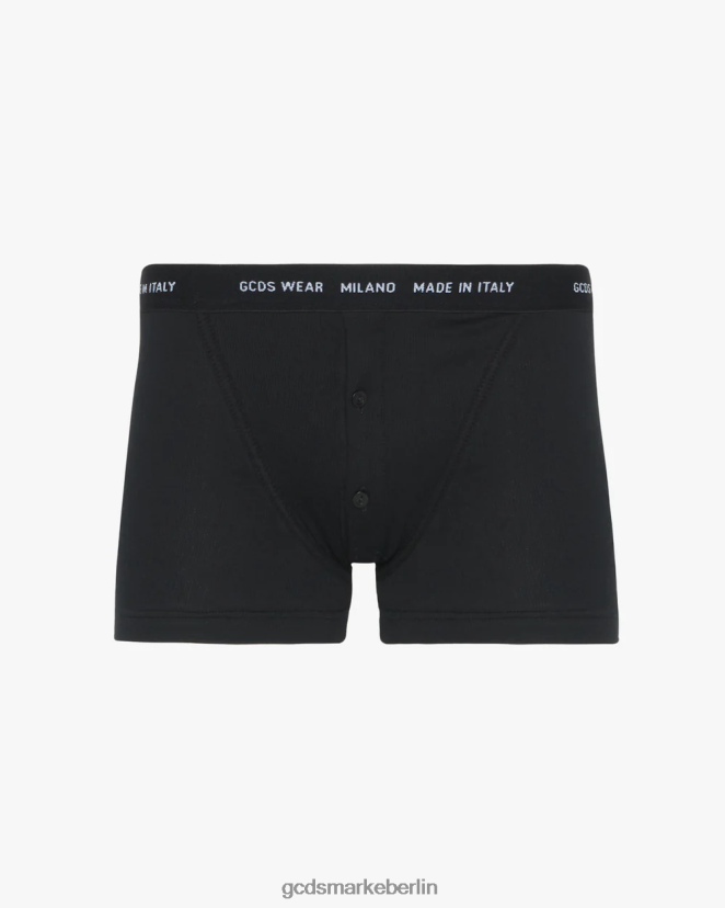 GCDS Männer Basic-Boxershorts LP42F146 Schwarz Kleidung