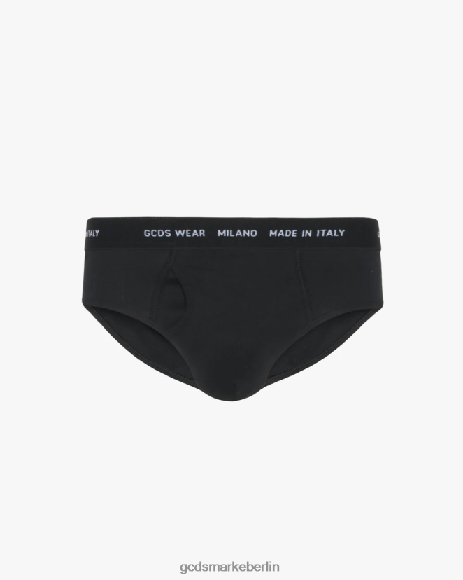 GCDS Männer Basic-Slips LP42F147 Schwarz Kleidung