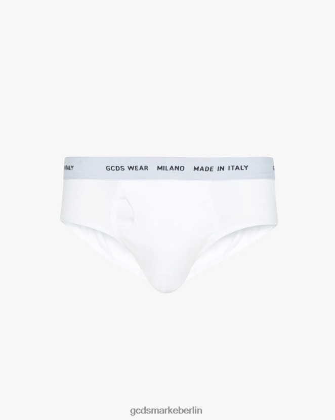 GCDS Männer Basic-Slips LP42F148 Weiß Kleidung