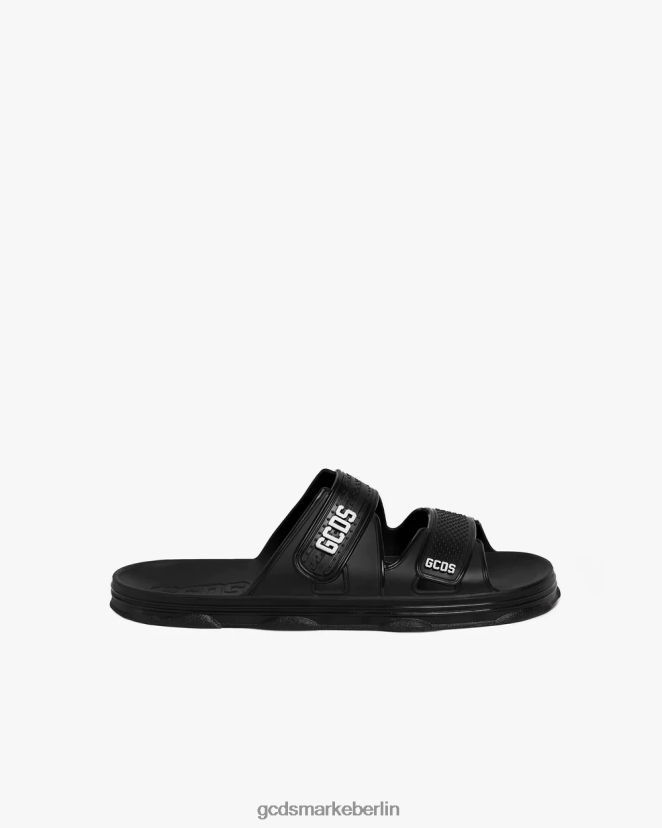 GCDS Männer Gummirutschen LP42F182 Schwarz Schuhwerk