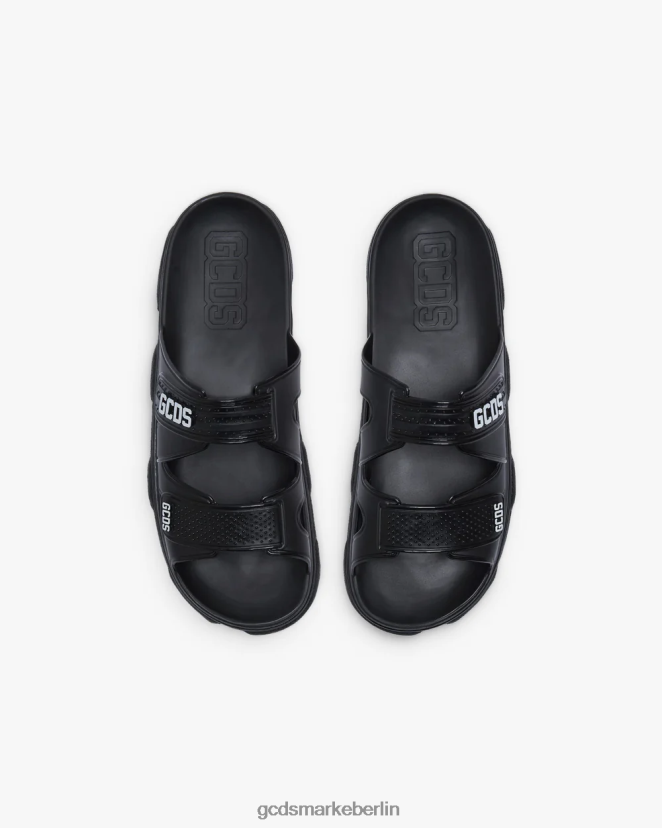 GCDS Männer Gummirutschen LP42F182 Schwarz Schuhwerk