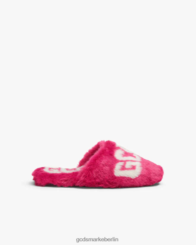 GCDS Männer Hausschuhe aus Kunstfell LP42F188 Fuchsie Schuhwerk