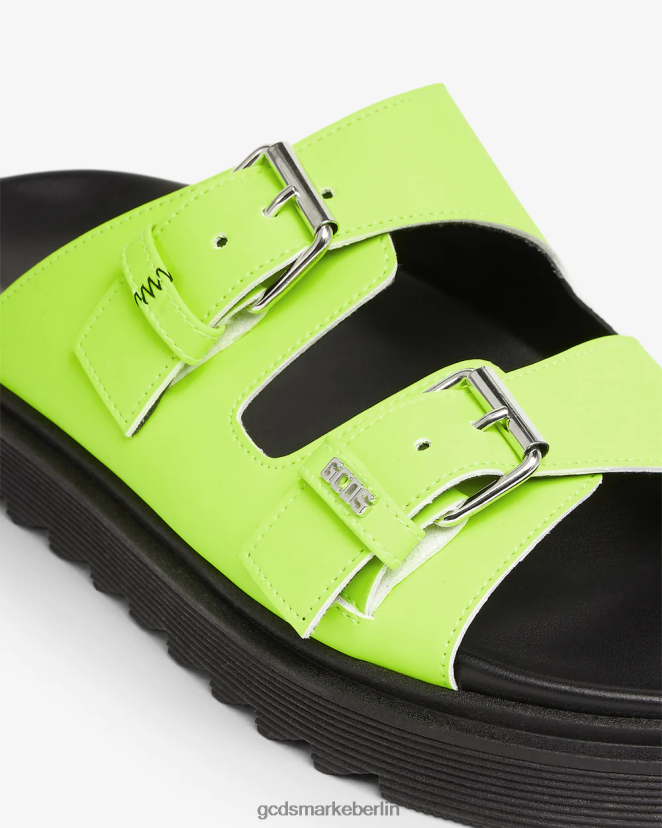 GCDS Männer Ledersandalen LP42F184 Kalk Schuhwerk