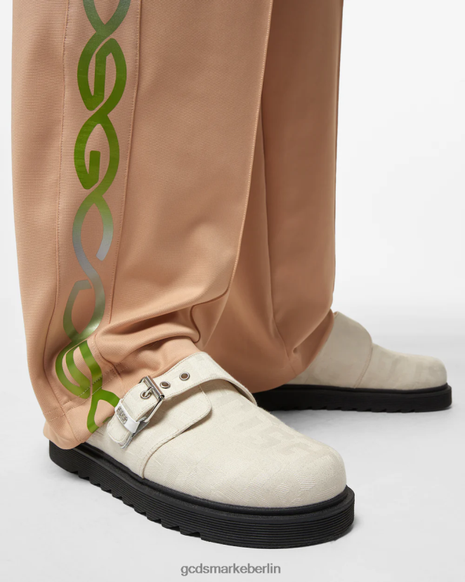 GCDS Männer Mules mit Jacquard-Monogramm LP42F175 cremefarben Schuhwerk