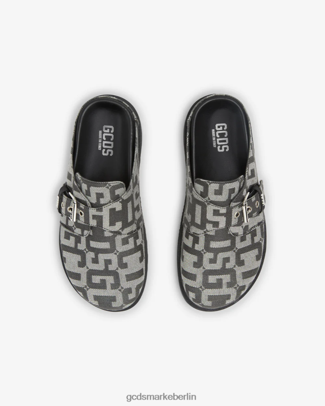 GCDS Männer Mules mit Jacquard-Monogramm LP42F176 Mehrfarbig Schuhwerk