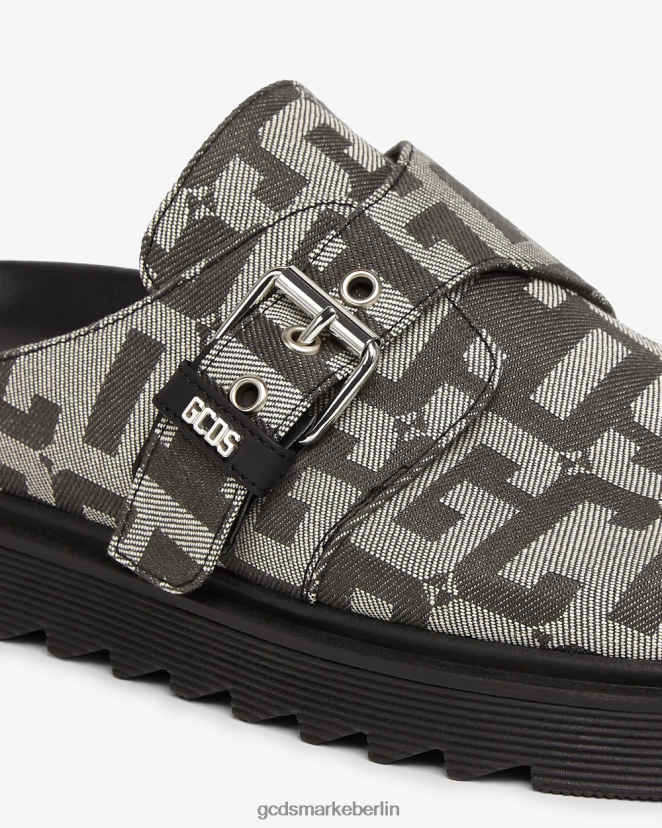 GCDS Männer Mules mit Jacquard-Monogramm LP42F176 Mehrfarbig Schuhwerk