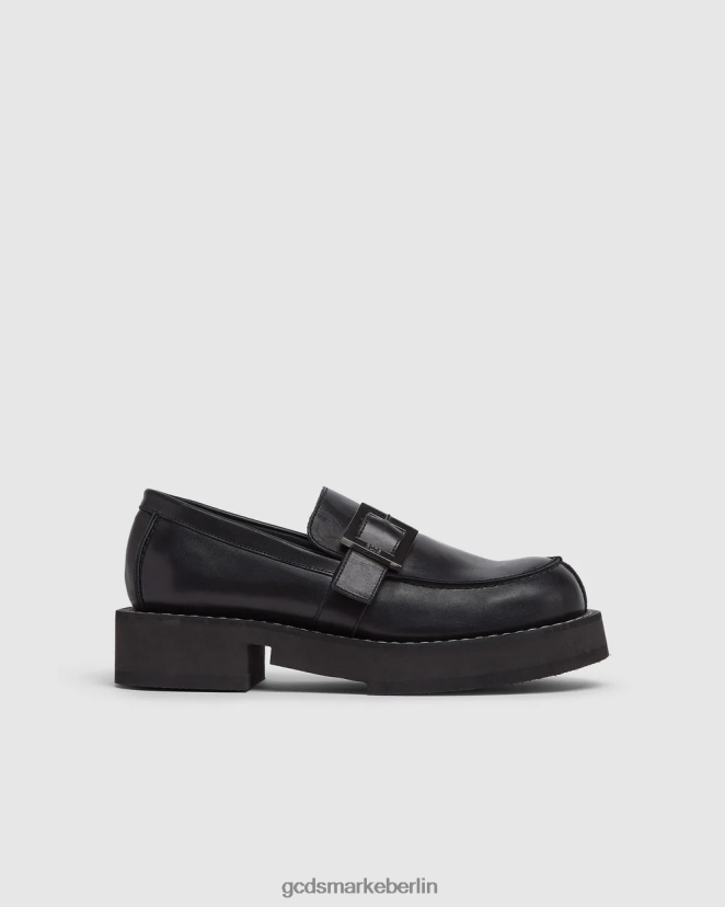 GCDS x Clarks Männer Leder-Slipper LP42F178 Schwarz Schuhwerk