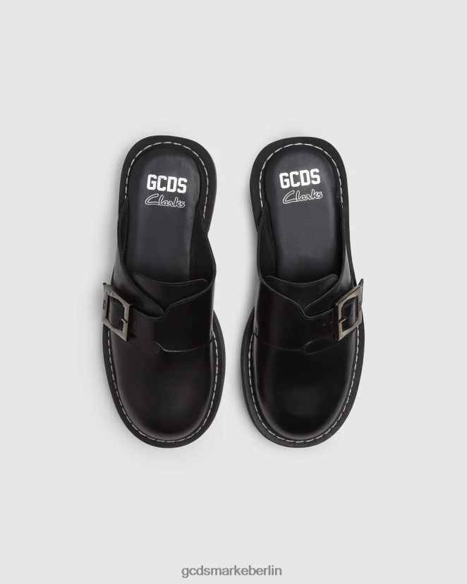 GCDS x Clarks Männer Lederpantoletten LP42F177 Schwarz Schuhwerk
