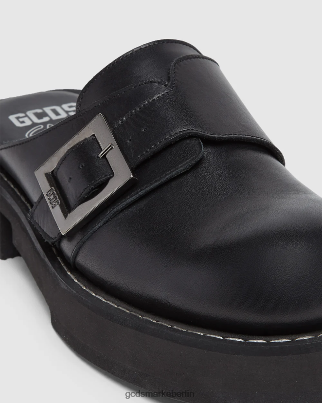 GCDS x Clarks Männer Lederpantoletten LP42F177 Schwarz Schuhwerk