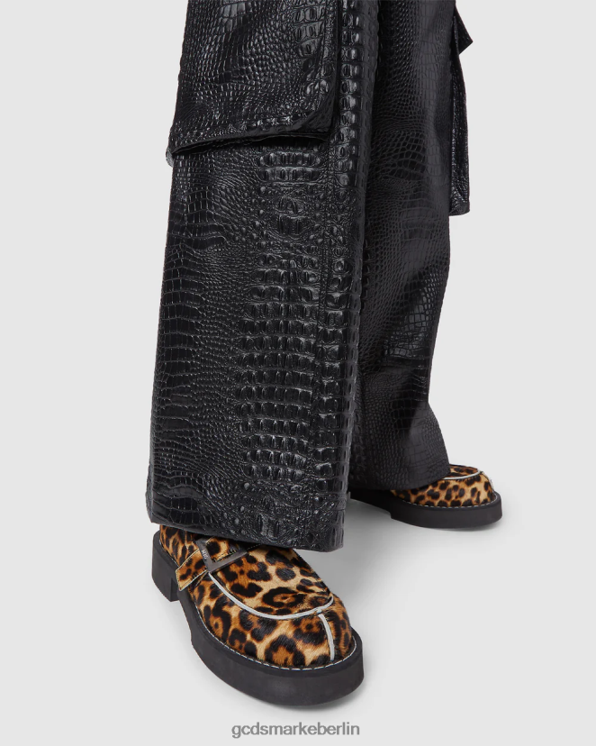 GCDS x Clarks Männer Leoparden-Loafer LP42F179 Mehrfarbig Schuhwerk