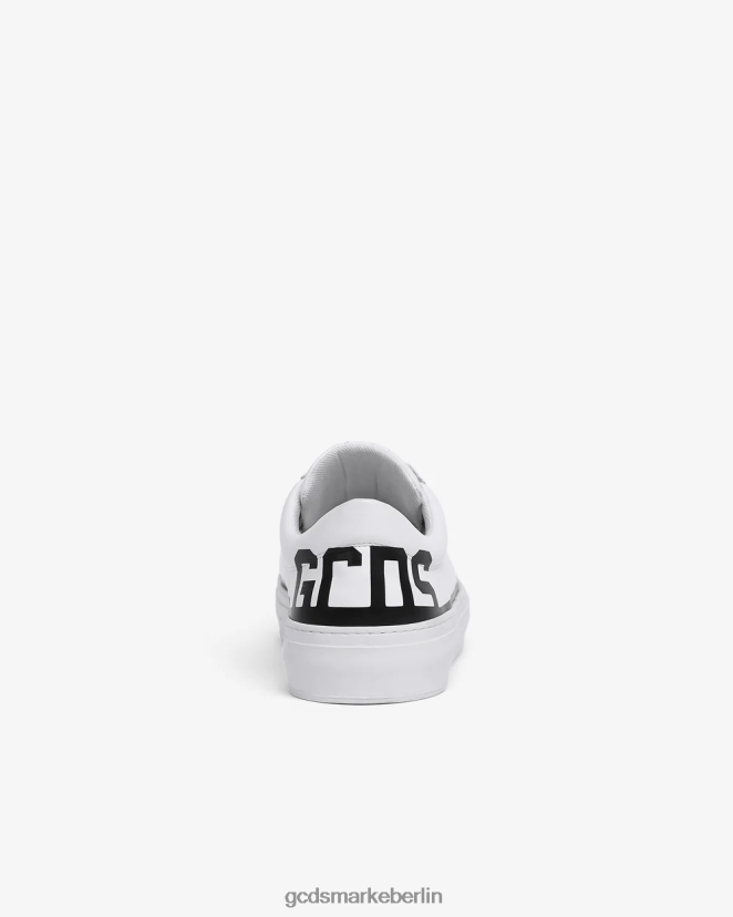 GCDS Männer Leder-Logo-Sneaker LP42F173 Schwarz Schuhwerk