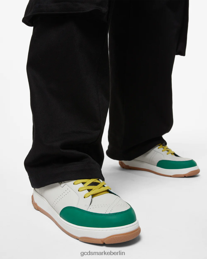 GCDS Männer Retro-Nami-Sneaker LP42F171 Grün Gelb Schuhwerk