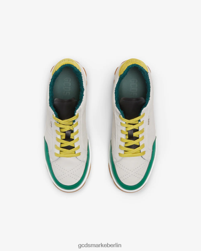 GCDS Männer Retro-Nami-Sneaker LP42F171 Grün Gelb Schuhwerk