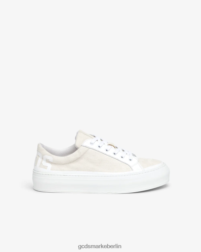 GCDS Männer Sneakers mit Jacquard-Monogramm LP42F161 cremefarben Schuhwerk