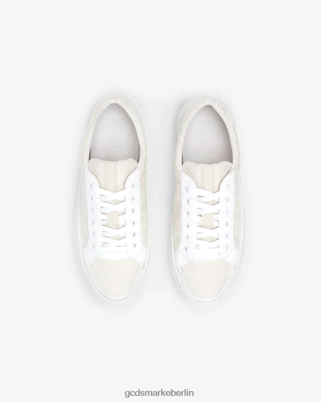 GCDS Männer Sneakers mit Jacquard-Monogramm LP42F161 cremefarben Schuhwerk
