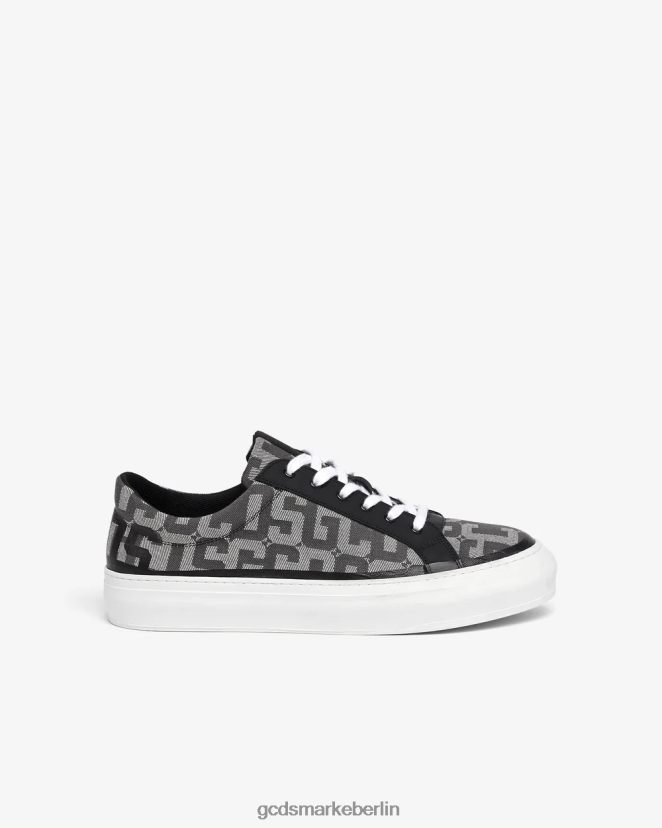 GCDS Männer Sneakers mit Jacquard-Monogramm LP42F162 Schwarz Schuhwerk
