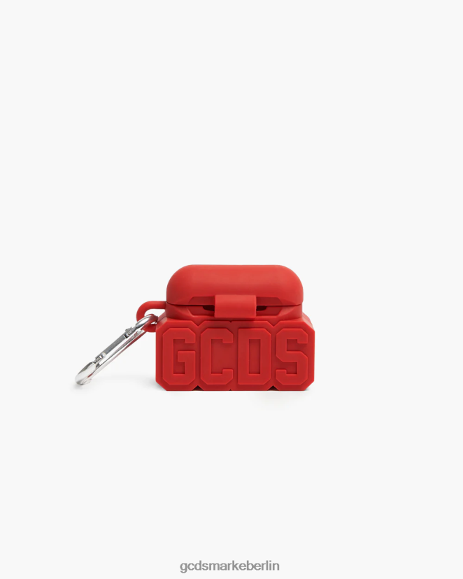 GCDS Männer Pro-Kopfhörerhülle LP42F308 Rot Zubehörteil