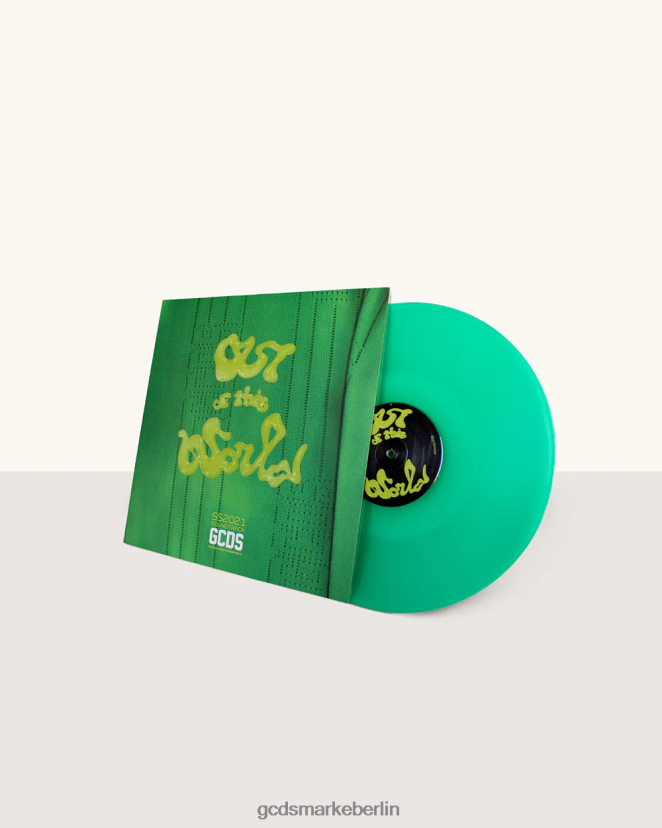GCDS Männer SS21 „Out of This World“ Original-Soundtrack-Vinyl von Dardust LP42F294 Grün Zubehörteil